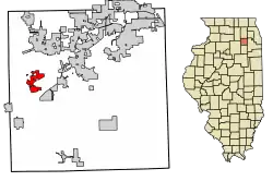 Location of Millbrook in Kendall County, Illinois