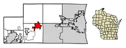 Location of Paddock Lake in Kenosha County, Wisconsin.
