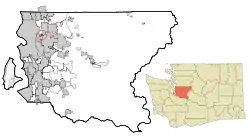 Location of Yarrow Point, Washington