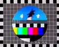 First 4:3 test card used from at least the 1970s until the mid 1990s. Off-air photo from October 1994.