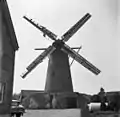 The mill is built on an artificial hill