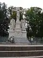 Colossal crucifixiongroup (12 m high) for Oberammergau commissioned by Ludwig II