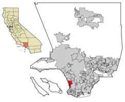 Location of Beach Cities (Hermosa Beach, Manhattan Beach, and Redondo Beach) in Los Angeles County, California
