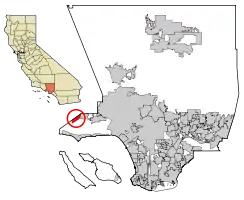 Location of Westlake Village in Los Angeles County