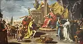 The Continence of Scipio; by Giambattista Pittoni; 1733; oil on panel; 96 × 56 cm