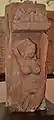 Yakshi with sword, the half-pillar in Mathura.