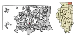 Location of Port Barrington in Lake County, Illinois.