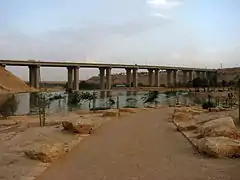 Lake at the 120&nbsp;km long Wadi Hanifa valley that cuts through Riyadh