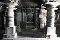 Lathe turned pillars, decorative door jamb and lintel