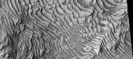 Layers in Danielson Crater, as seen by HiRISE under HiWish program.