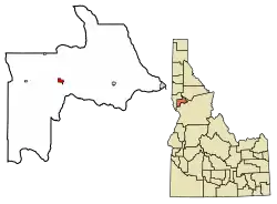 Location of Craigmont in Lewis County, Idaho.