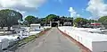 Entrance gate and main road