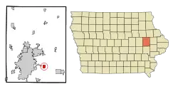 Location of Bertram, Iowa