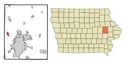 Location of Palo, Iowa