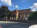 Livesey Memorial Hall, Bell Green, with Livesey Hall War Memorial