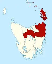 Map showing the electoral division of McIntyre