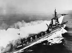 A Lockheed P-2 Neptune launches from the aircraft carrier USS&nbsp;Franklin D. Roosevelt&nbsp;(CV-42), 2 July 1951.