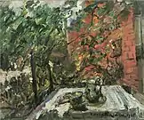 Vespers on the Balcony (1925), oil on canvas, 49 × 60&nbsp;cm., Berlinische Galerie, Berlin
