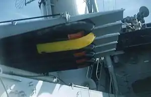 Mark 15 torpedoes aboard USS O'Brien (DD-725), circa 1953.