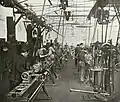 Machinery in Duncan and Fraser's automotive workshop