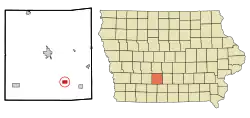 Location of East Peru, Iowa
