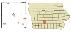 Location of St. Charles, Iowa