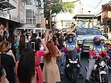 Manny Pacquiao campaigning in Marikina