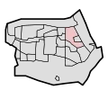 Location of Noord district in Barendrecht