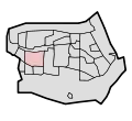 Location of Meerwede district in Barendrecht