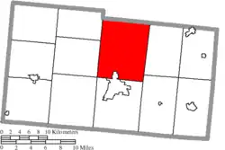 Location of Salem Township in Champaign County