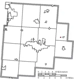 Location of West Rushville in Fairfield County