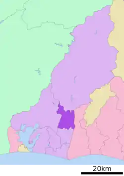 Location of Hamakita-ku in Shizuoka