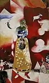Marc Chagall, 1913, La femme enceinte (Maternité), oil on canvas, 193 × 116&nbsp;cm, Stedelijk Museum, Amsterdam