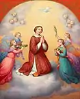 Saint Stephen Among the Angels, 1857, oil on mill-board, The Jack Daulton Collection, Los Altos Hills, California