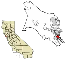 Location of Corte Madera in Marin County, California