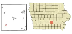 Location of Melcher-Dallas, Iowa