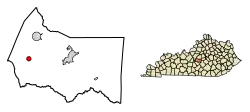 Location in Marion County, Kentucky