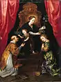 St. Lawrence hands the Christ Child a palm branch (Maarten Pepyn, 1668)