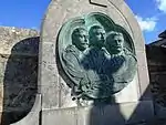 The medallion depicting the three Le Goff brothers