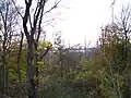 view of Narragansett Bay from the hill