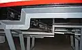 Under hull view showing the planing step