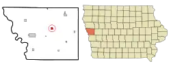 Location of Castana, Iowa
