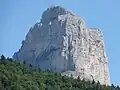 Mont Aiguille with the arch from Little Needle