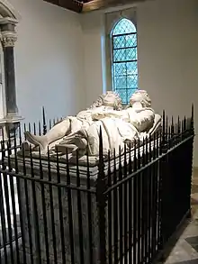 Memorial to Sir Peregrine Bertie and his wife