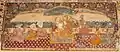 Mural of Guru Nanak seated under a tree with his retinue from Gurdwara Dera Sahib in Lahore