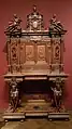 Renaissance Revival - Buffet; by Henri-Auguste Fourdinois, Nivillier, Party, Hugues Protat, Primo and Maigret; 1867; walnut, jasper and lapis lazuli marquetry, and ivory and silver-inlayed interior; unknown dimensions; Musée des Arts Décoratifs (Paris)