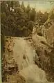The upper tier of the falls circa 1900, showing the steps on the right-hand side.
