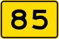 85&nbsp;km/h advisory speed