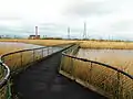 Floating walkway facing northwards
