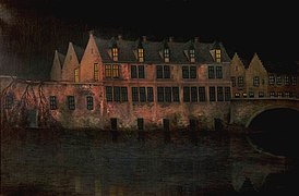 Night in Bruges (1897), oil on canvas, 59.7 x 90.1&nbsp;cm., private collection